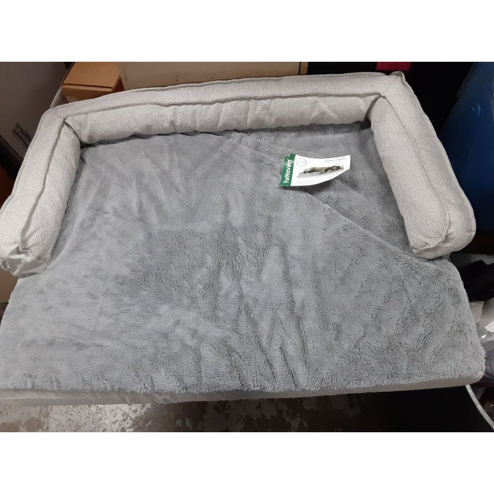 FurHaven Comfy Couch Pet Bed Gray L/G NWT